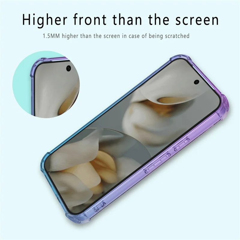 For Google Pixel 10 Pro XL Case Gradient Color TPU Phone Case Anti-Drop Phone Cover - Purple  /  Blue