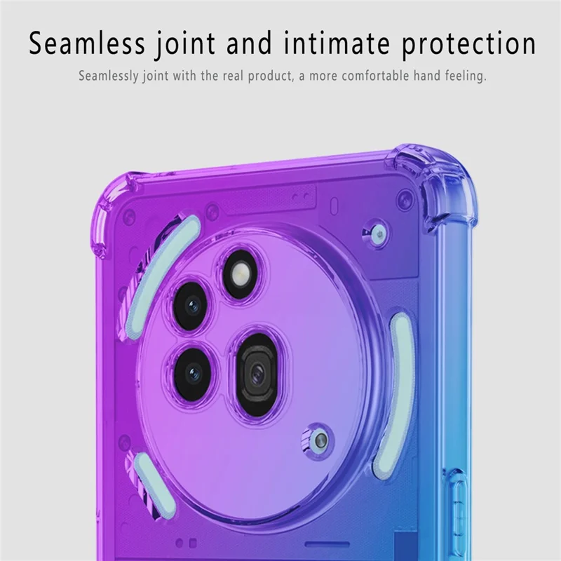 For Nothing Phone (3a) Pro Case Gradient Color TPU Phone Case Anti-Drop Phone Cover - Purple  /  Blue
