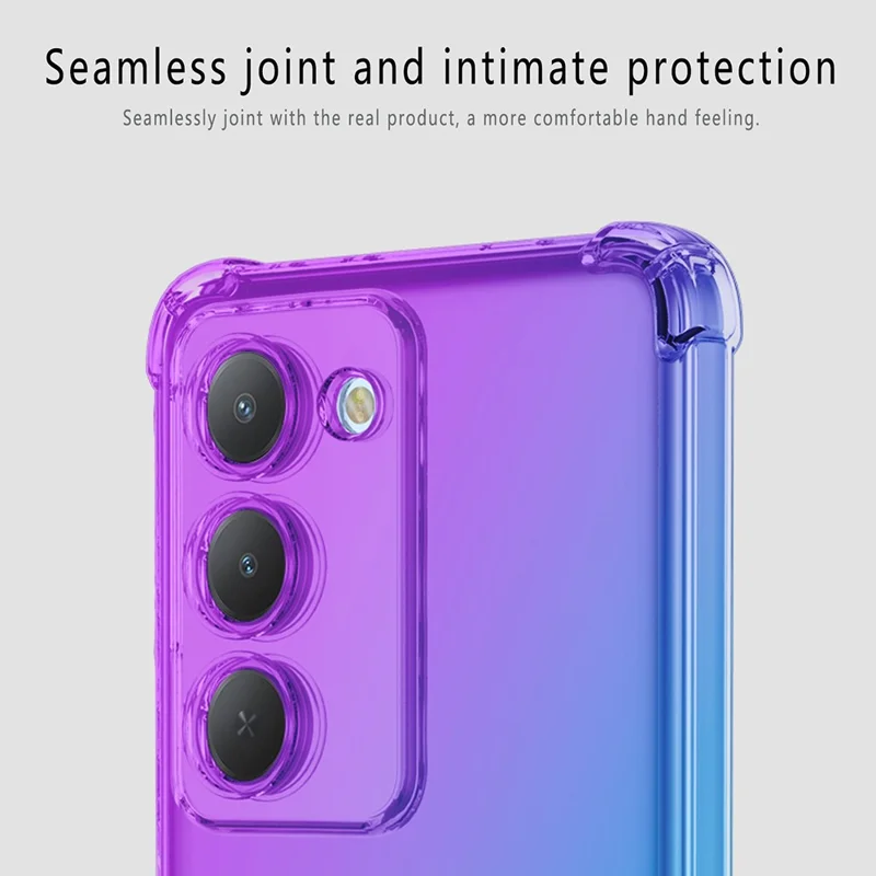 Cover per Xiaomi Redmi 15 4G (EU) (171 mm) / 15 5G (EU) (171 mm) Cover Antiurto in TPU con Design Gradient, Colore Viola/Blu