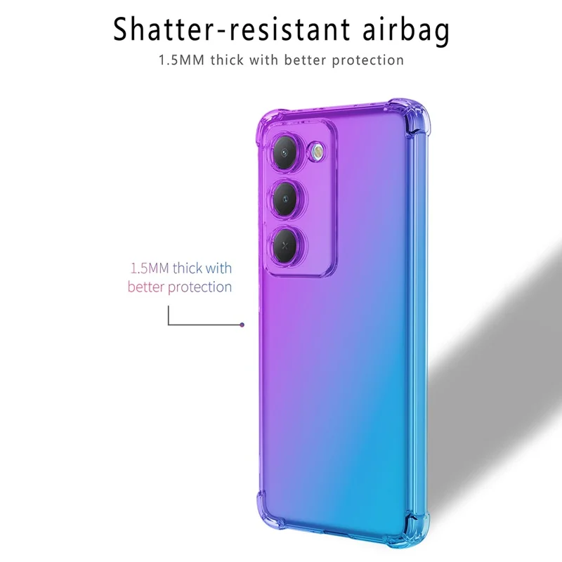 Cover per Xiaomi Redmi 15 4G (EU) (171 mm) / 15 5G (EU) (171 mm) Cover Antiurto in TPU con Design Gradient, Colore Viola/Blu