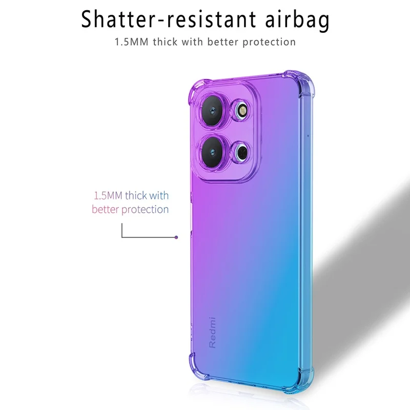 Custodia per Xiaomi Redmi 15C 4G (UE) (173 mm) / 15C 5G (UE) (173 mm) / Poco C85 4G (173 mm) Colore Gradiente TPU Antiurto - Viola / Blu