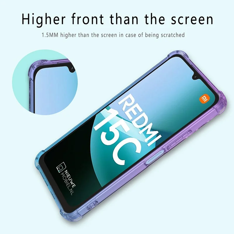 Custodia per Xiaomi Redmi 15C 4G (UE) (173 mm) / 15C 5G (UE) (173 mm) / Poco C85 4G (173 mm) Colore Gradiente TPU Antiurto - Viola / Blu