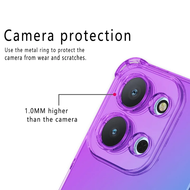 Custodia per Xiaomi Redmi 15C 4G (UE) (173 mm) / 15C 5G (UE) (173 mm) / Poco C85 4G (173 mm) Colore Gradiente TPU Antiurto - Viola / Blu