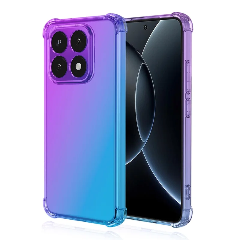 For Xiaomi 15T Case Gradient Color TPU Anti-Drop Phone Cover - Purple  /  Blue