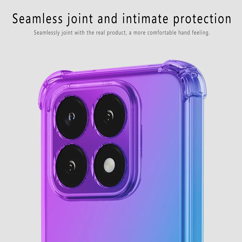 For Xiaomi 15T Case Gradient Color TPU Anti-Drop Phone Cover - Purple  /  Blue