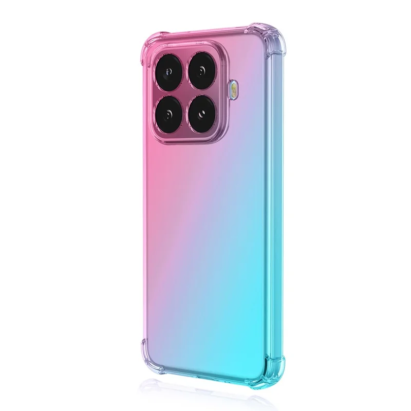 Coque pour Xiaomi 15T Pro, couleur dégradée, housse anti-chute en TPU - Rose / Vert