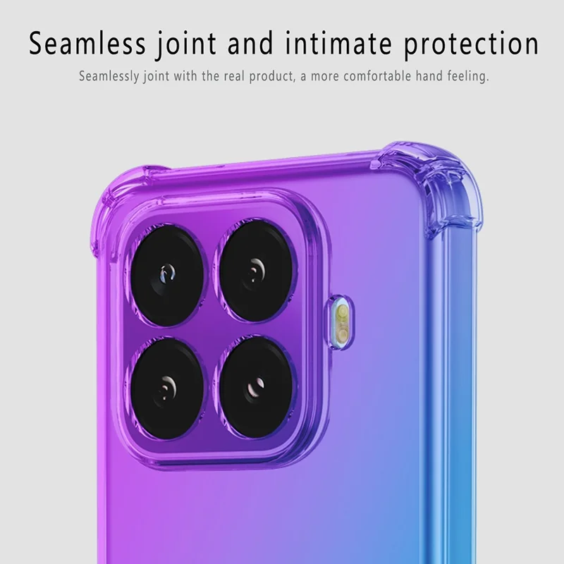 Coque pour Xiaomi 15T Pro, couleur dégradée, housse anti-chute en TPU - Rose / Vert