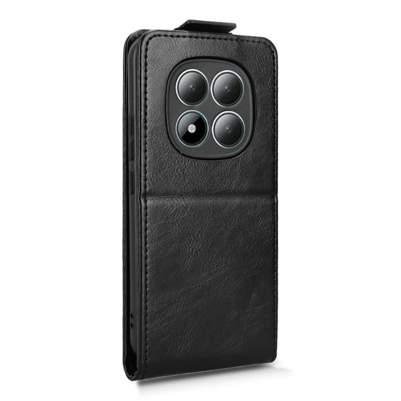 For Xiaomi Redmi Note 15 Pro 4G (Global) Stand Case Magnetic Clasp Vertical Flip Leather Phone Cover with Card Holder - Black