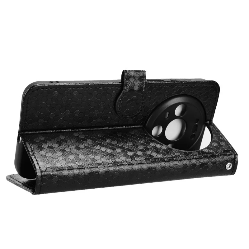 Wallet Case For Huawei Mate 80  /  Mate 80 Pro Dot Pattern Imprint PU Leather Phone Cover with Wrist Strap - Black