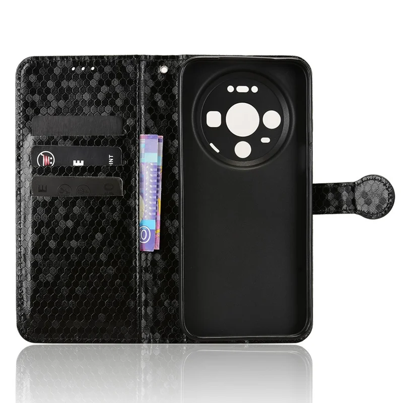 Wallet Case For Huawei Mate 80  /  Mate 80 Pro Dot Pattern Imprint PU Leather Phone Cover with Wrist Strap - Black