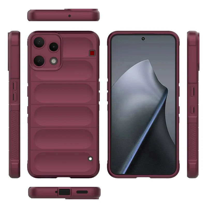 Custodia per Nothing Phone (3a) Lite 5G Anti-caduta in TPU morbido Custodia posteriore robusta - Rosso vino