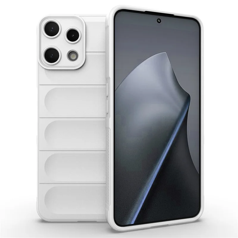 AMORUS Custodia per Nothing Phone (3a) Lite 5G, Cover Posteriore Robusta in TPU Morbido Antiurto - Bianco