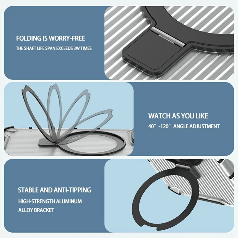 For Samsung Galaxy S26 Magnetic Case with Kickstand PC + TPU Phone Cover - Transparent