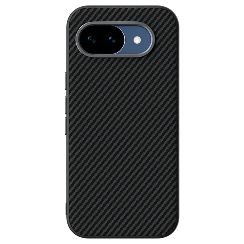 ABEEL For Google Pixel 10a Magnetic Case Carbon Fiber Texture TPU PC PU Phone Back Cover - Black