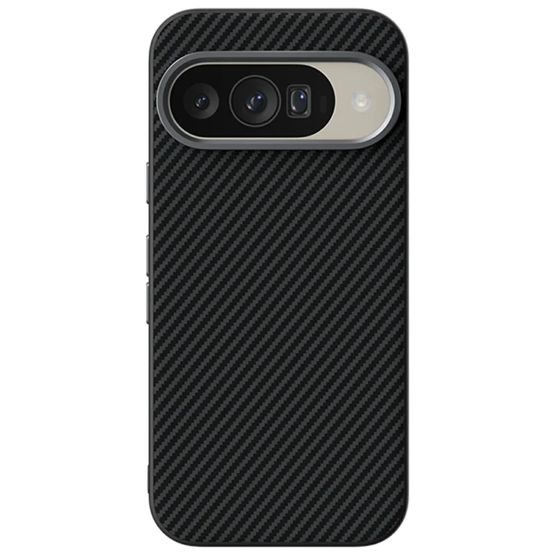 ABEEL For Google Pixel 10  /  10 Pro Magnetic Case Carbon Fiber Texture TPU PC PU Phone Back Cover - Black