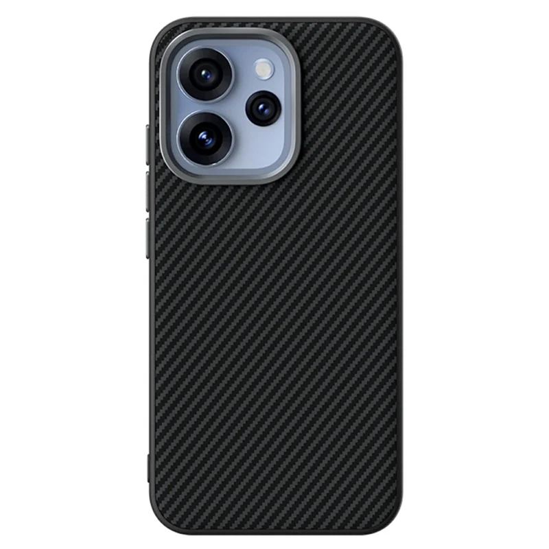 ABEEL For Oppo Reno15 Pro 5G (Global) / Reno15 5G (China) Magnetic Case Carbon Fiber Texture TPU PC PU Phone Back Cover - Black