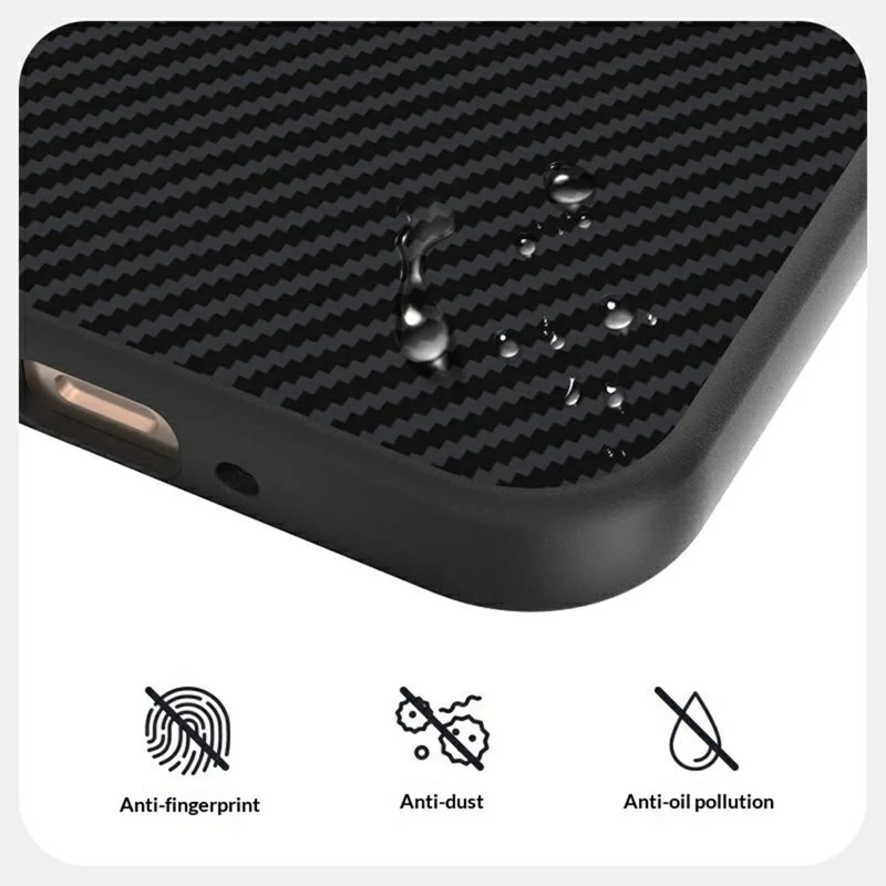 ABEEL For Oppo Reno15 Pro 5G (Global) / Reno15 5G (China) Magnetic Case Carbon Fiber Texture TPU PC PU Phone Back Cover - Black