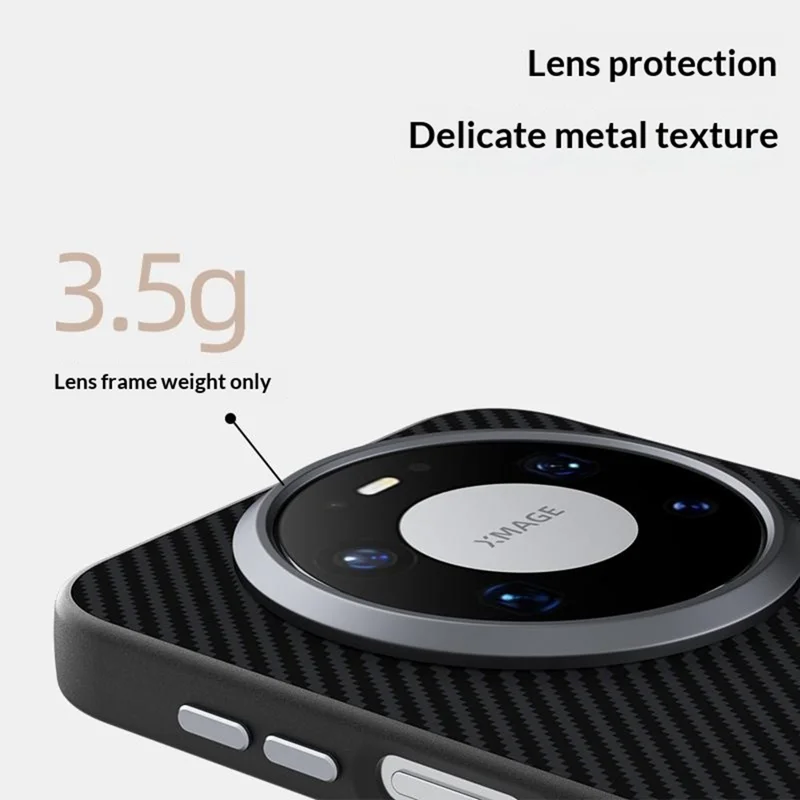 ABEEL til Huawei Mate 80 / 80 Pro magnetisk hylse med struktur af kulfiber TPU PC PU telefon bagside - Sort