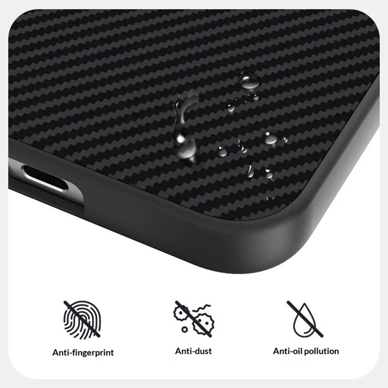 ABEEL Custodia Magnetica per Huawei Mate 80 Pro Max con Texture in Fibra di Carbonio, Cover Posteriore in TPU PC PU - Nero