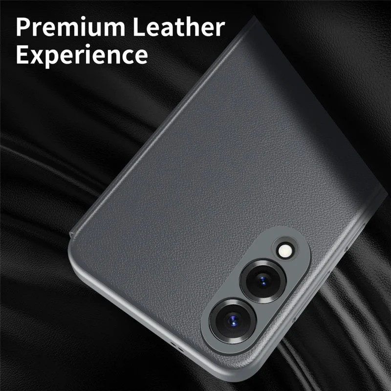 For Samsung Galaxy S25 Edge Case Smart View Window Leather Phone Cover - Grey