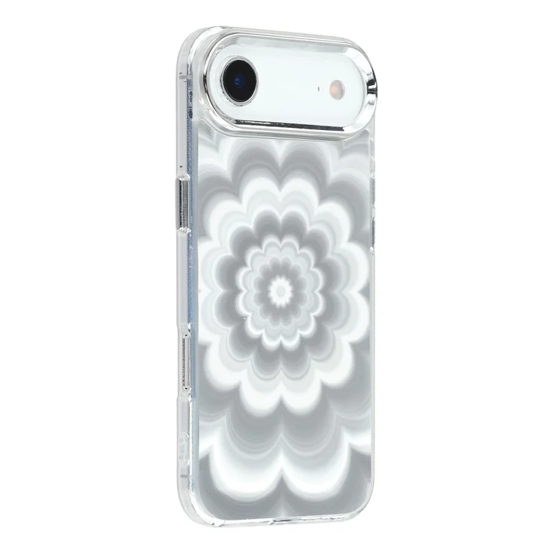 For iPhone Air Case Striking Phantom Flower TPU Cover with Electroplating Lens Frame