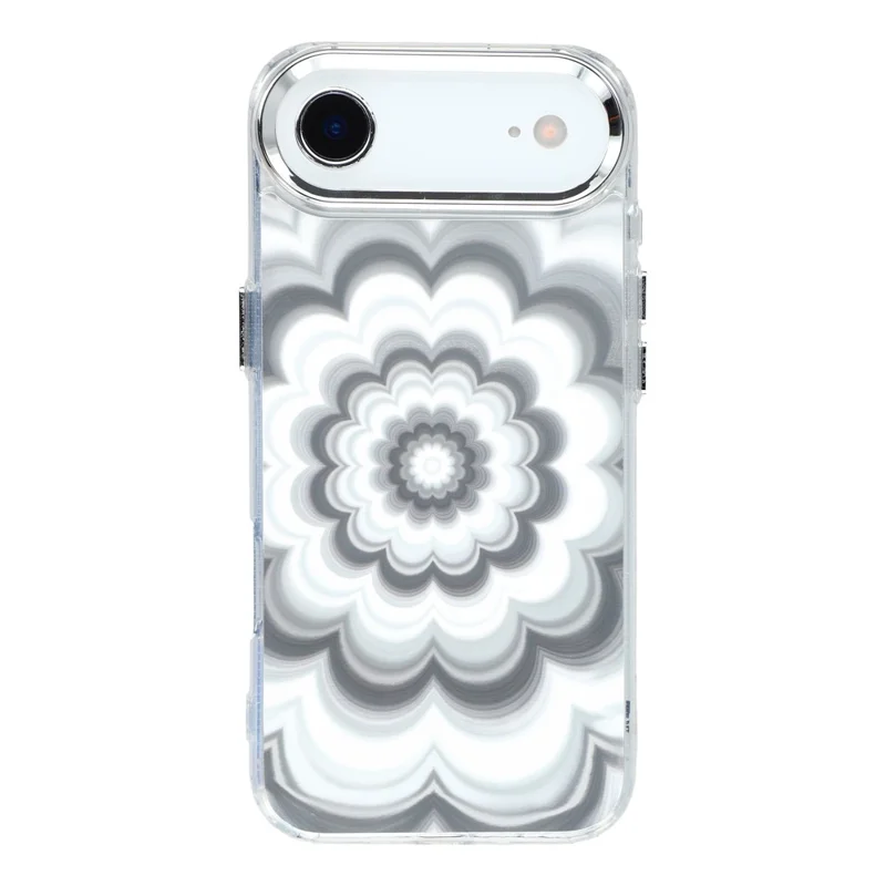 For iPhone Air Case Striking Phantom Flower TPU Cover with Electroplating Lens Frame