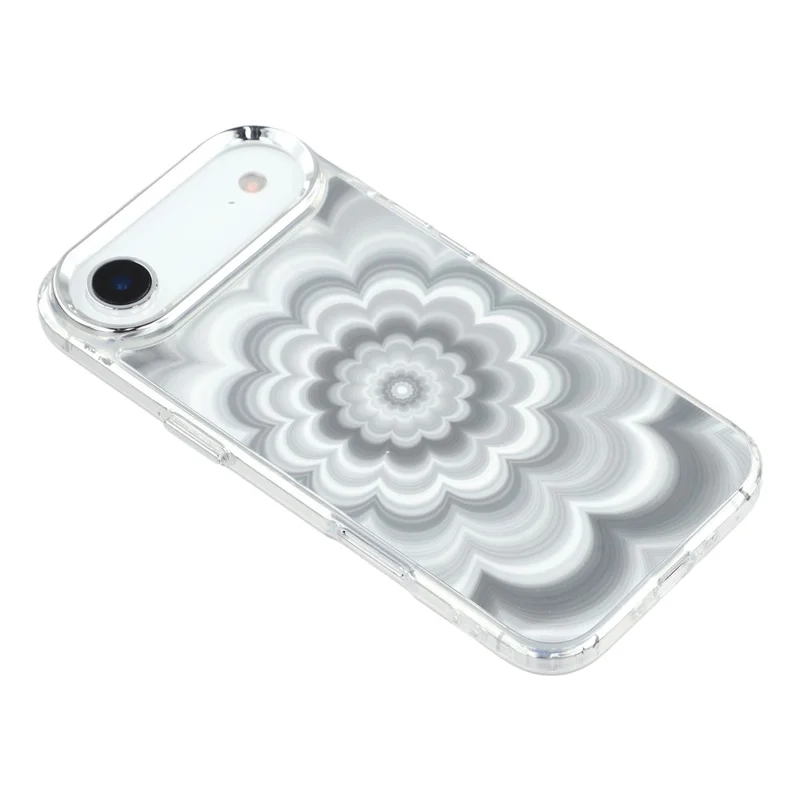 For iPhone Air Case Striking Phantom Flower TPU Cover with Electroplating Lens Frame