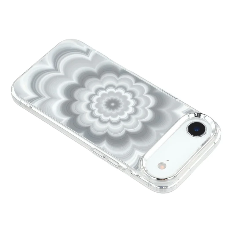 For iPhone Air Case Striking Phantom Flower TPU Cover with Electroplating Lens Frame