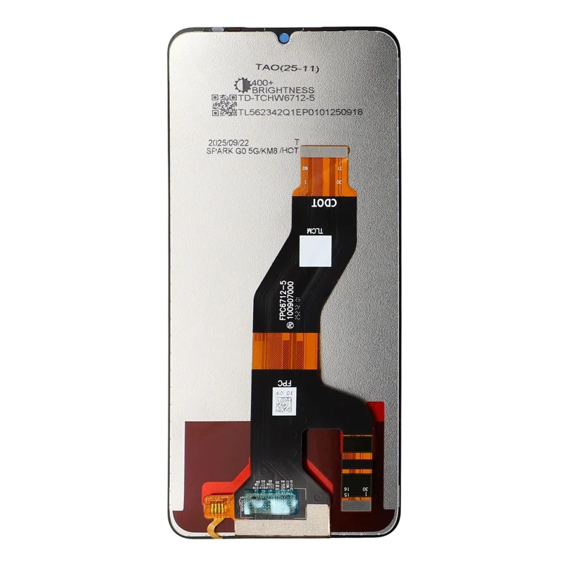 For TECNO Spark Go 2025 KM8 Grade C LCD Screen and Digitizer Assembly Replacement Part (Without Logo)