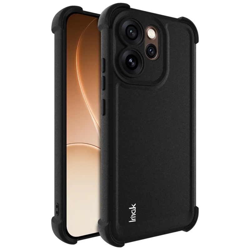 IMAK For Oppo Reno15 Pro 5G Case TPU Phone Cover Airbag Shockproof Protection - Matte Black