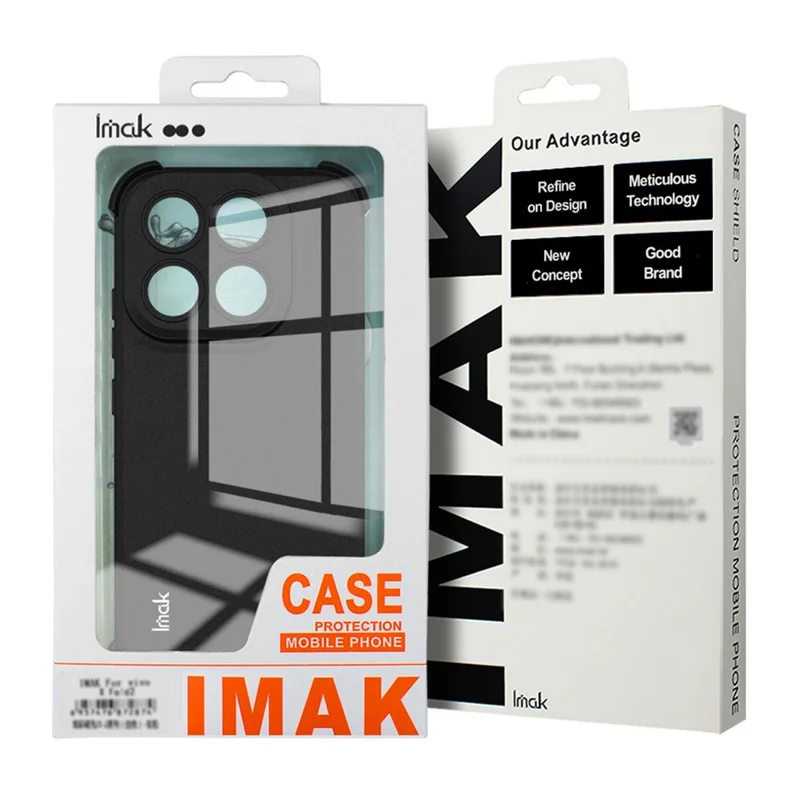 IMAK For Oppo Reno15 Pro 5G Case TPU Phone Cover Airbag Shockproof Protection - Matte Black