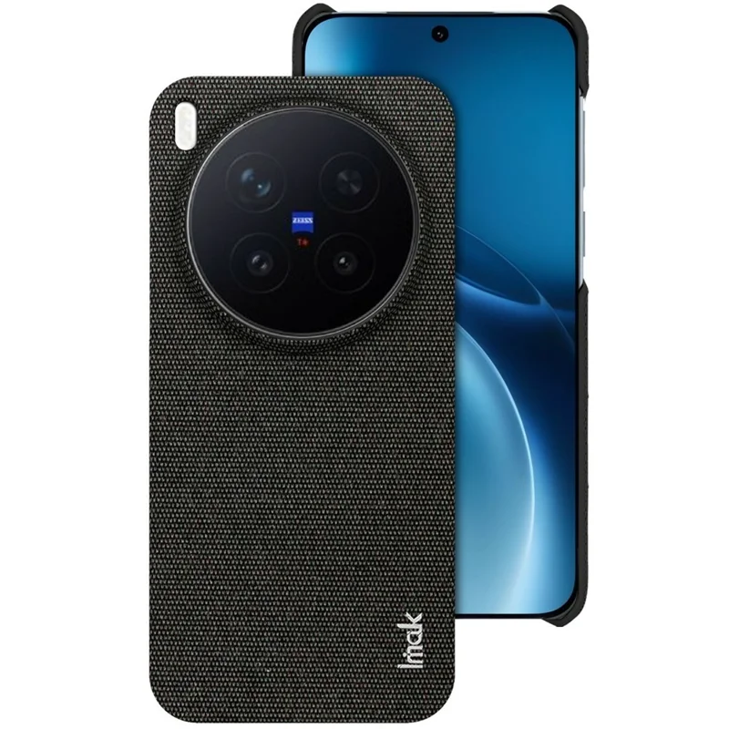 IMAK Ruiyi Series for vivo X300 Pro 5G Case Fabric Texture Leather + PC Phone Back Cover - Black