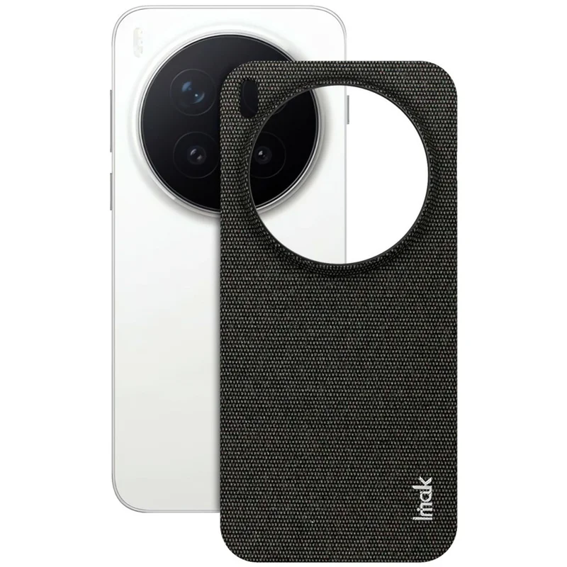 IMAK Ruiyi Series for vivo X300 Pro 5G Case Fabric Texture Leather + PC Phone Back Cover - Black