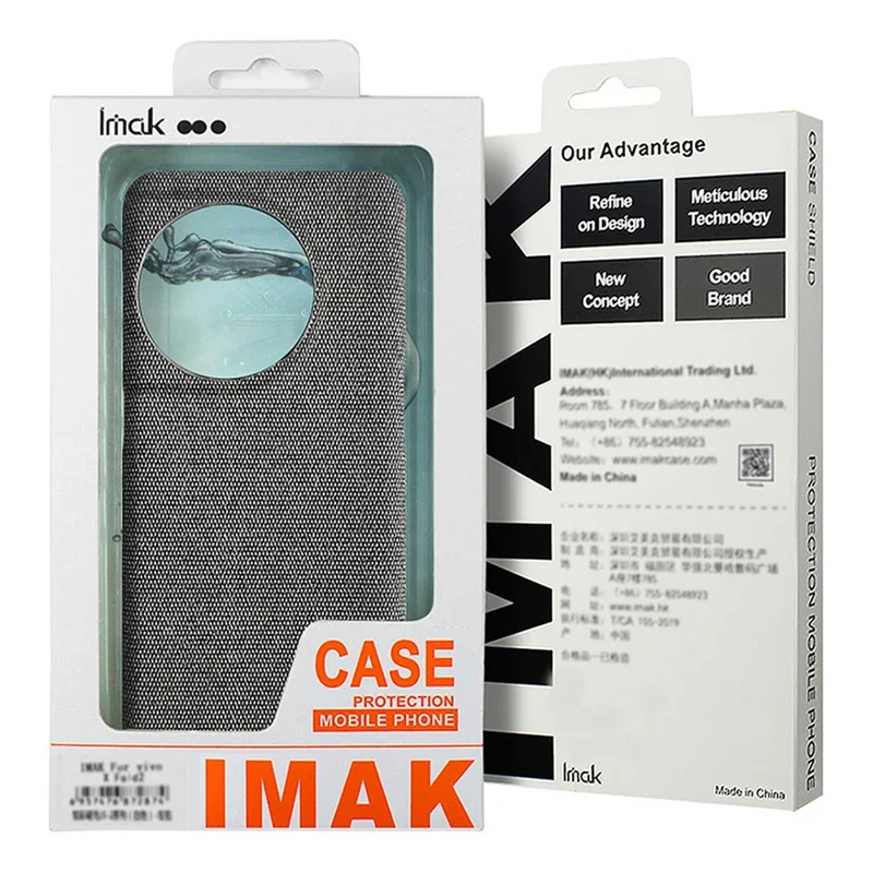 IMAK Ruiyi Series for Xiaomi Poco F8 Pro / Redmi K90 5G Case Fabric Texture Leather + PC Phone Back Cover - Black