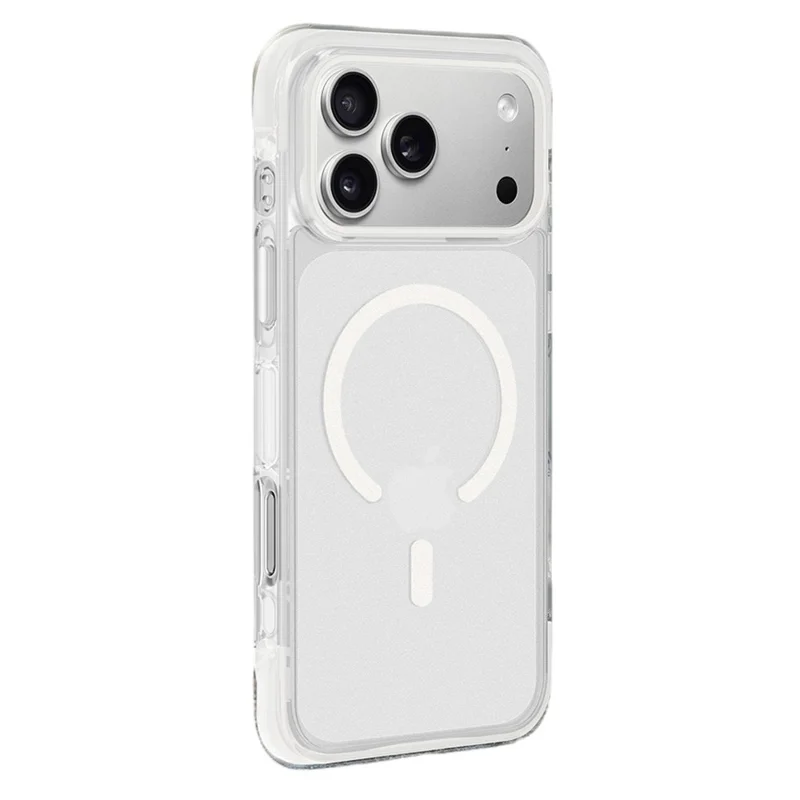 Cover per iPhone 17 Pro Max X-LEVEL Airbag Antiurto Protezione Magnetica 360° Compatibile MagSafe in TPU PC Trasparente - Bianco
