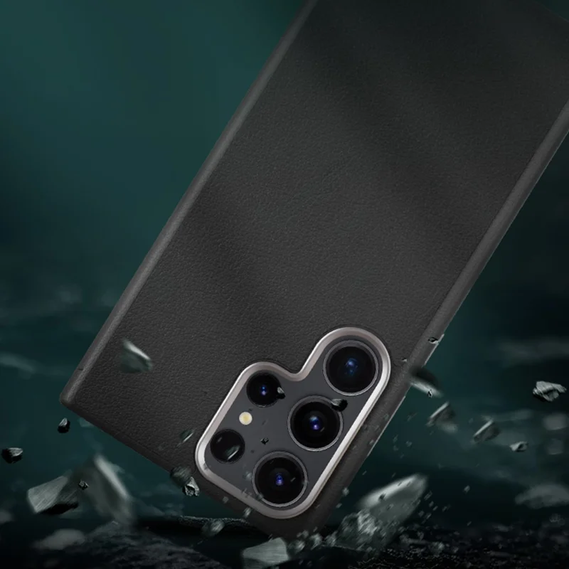 X-LEVEL Чехол для Samsung Galaxy S26 Ultra, из искусственной кожи и прочного поликарбоната, черный