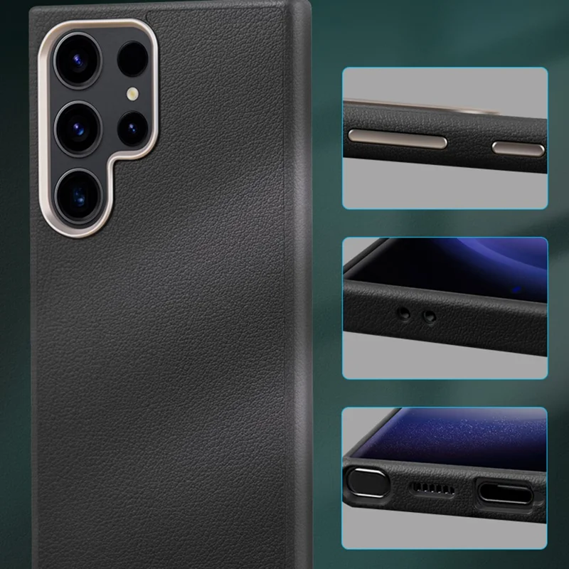 X-LEVEL Чехол для Samsung Galaxy S26 Ultra, из искусственной кожи и прочного поликарбоната, черный