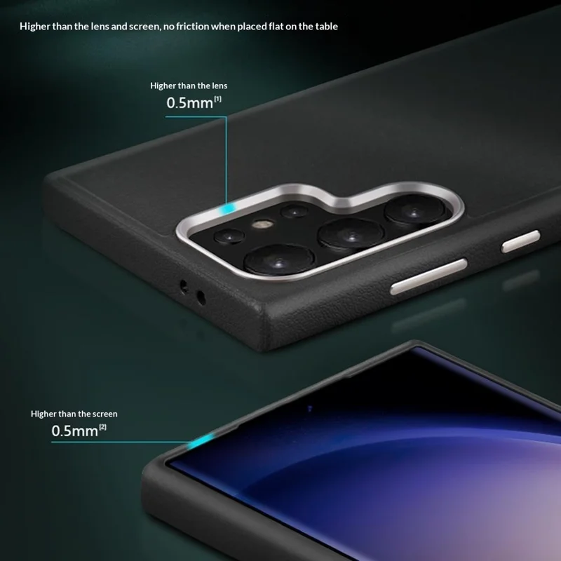 X-LEVEL Чехол для Samsung Galaxy S26 Ultra, из искусственной кожи и прочного поликарбоната, черный