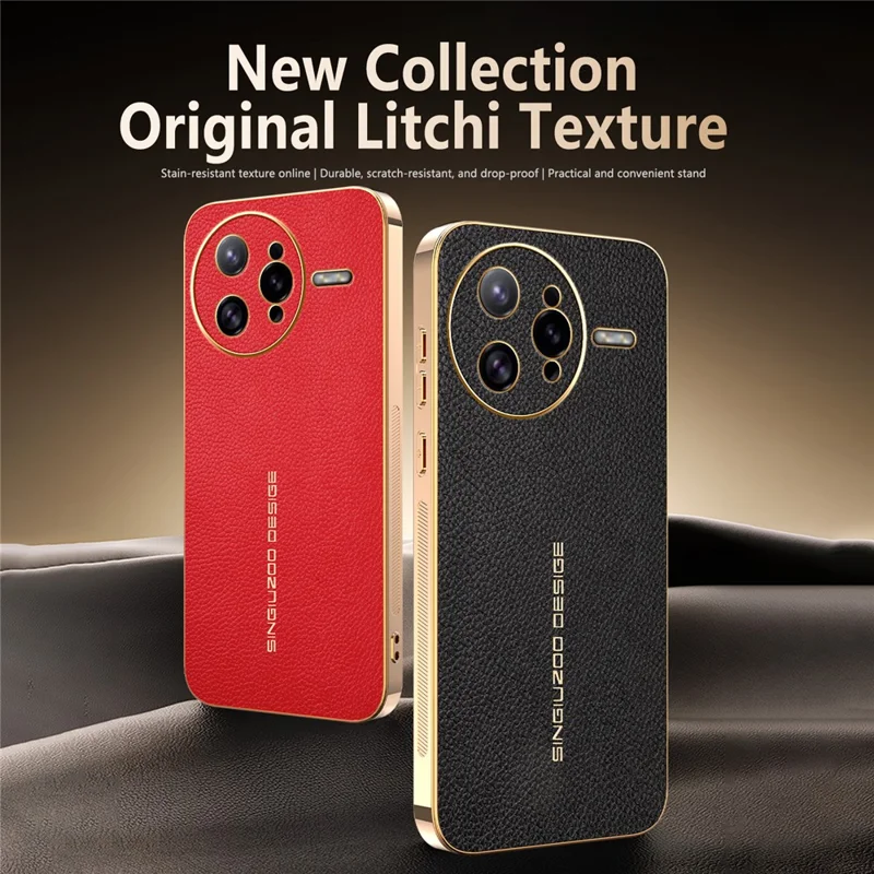 Phone Case For Xiaomi Redmi K80 Pro 5G  /  Poco F7 Ultra 5G Anti Scratch Litchi Texture TPU Leather PU Phone Back Cover - Black