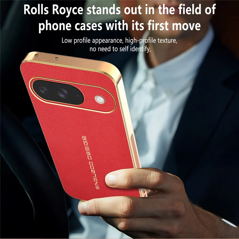 For Google Pixel 9 Case Anti Scratch Litchi Texture TPU Leather PU Phone Back Cover - Red