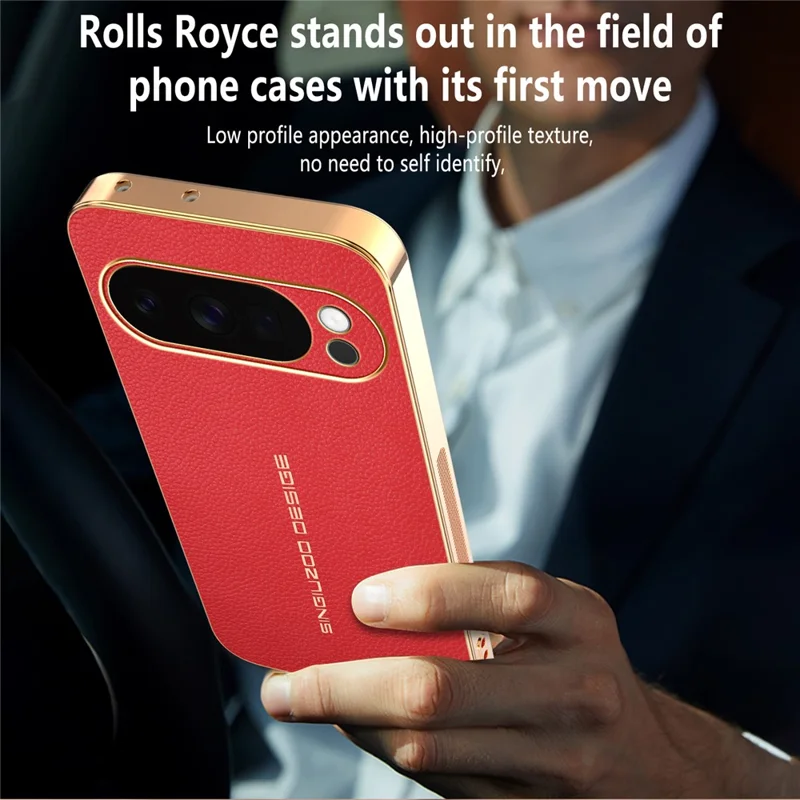 For Google Pixel 10 Pro Case Anti Scratch Litchi Texture TPU Leather PU Phone Back Cover - Red