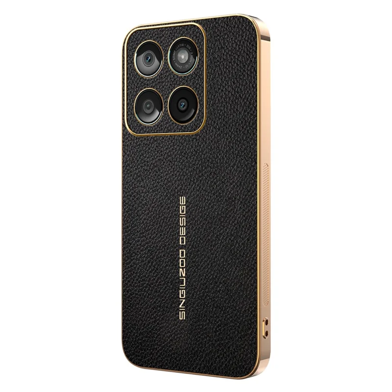 Phone Case For Motorola Edge 60 Fusion 5G  /  Edge 60 Stylus 5G  /  Edge 60 5G Anti Scratch Litchi Texture TPU Leather PU Phone Back Cover - Black