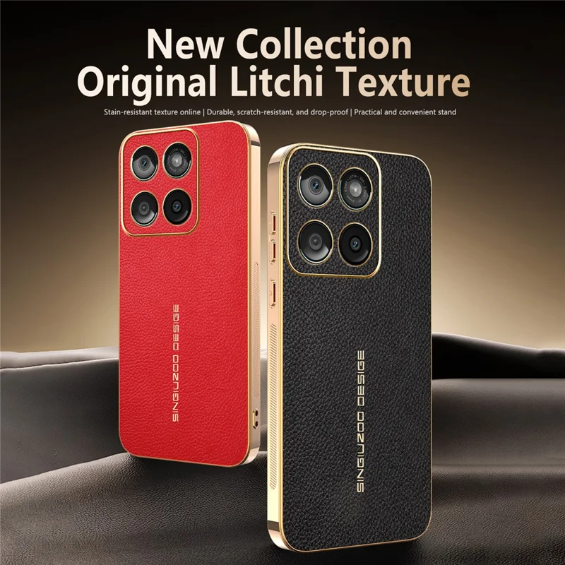 Phone Case For Motorola Edge 60 Fusion 5G  /  Edge 60 Stylus 5G  /  Edge 60 5G Anti Scratch Litchi Texture TPU Leather PU Phone Back Cover - Black