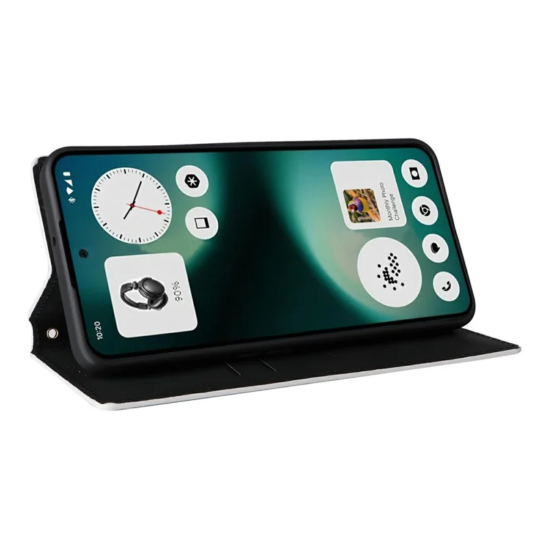 For Nothing Phone (3a) Lite 5G Case Wallet Rhombus Imprinted PU Leather Phone Cover - Silver