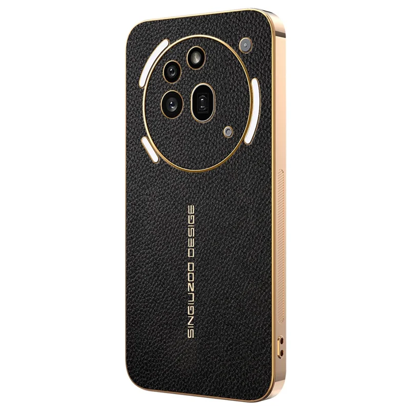 For Nothing Phone (3a) Pro Case Anti Scratch Litchi Texture TPU Leather PU Phone Back Cover - Black