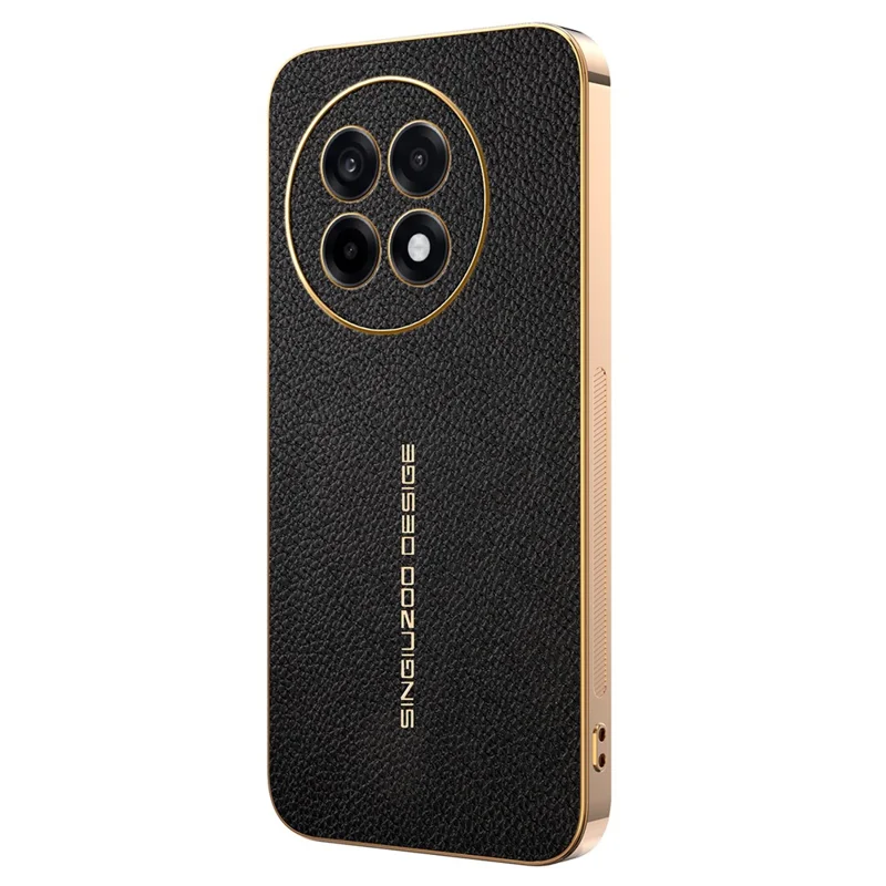 Capa para Telemóvel OnePlus 13R 5G / Ace 5 5G / Ace 5 Pro 5G Anti-Risco Textura Litchi TPU Pele PU Capa Traseira - Preto