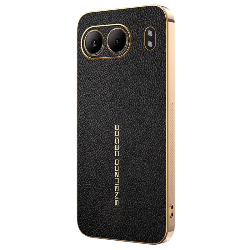 For OnePlus Nord 4 Case Anti Scratch Litchi Texture TPU Leather PU Phone Back Cover - Black