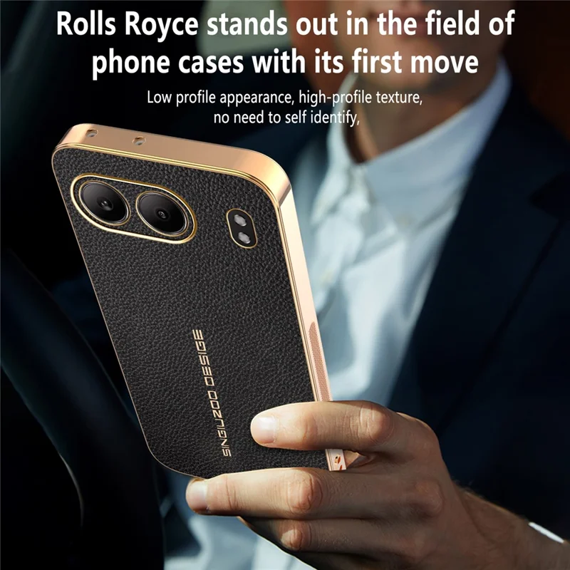 For OnePlus Nord 4 Case Anti Scratch Litchi Texture TPU Leather PU Phone Back Cover - Black