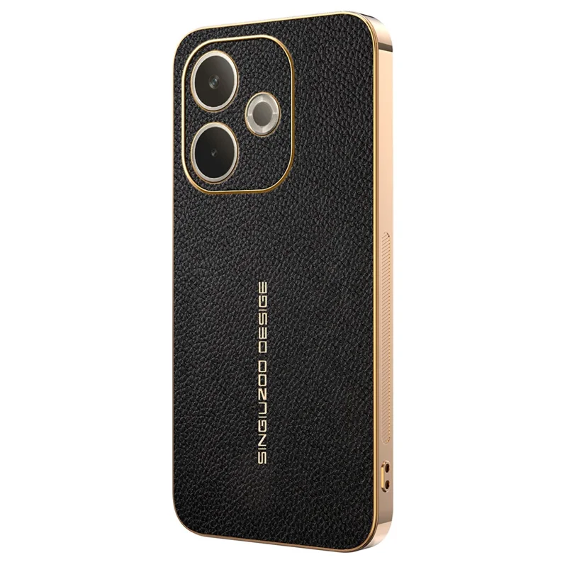 Phone Case For Oppo A5 Pro 5G (Global)  /  A5 Pro 4G (Global)  /  A5 Energy 5G (China) Anti Scratch Litchi Texture TPU Leather PU Phone Back Cover - Black