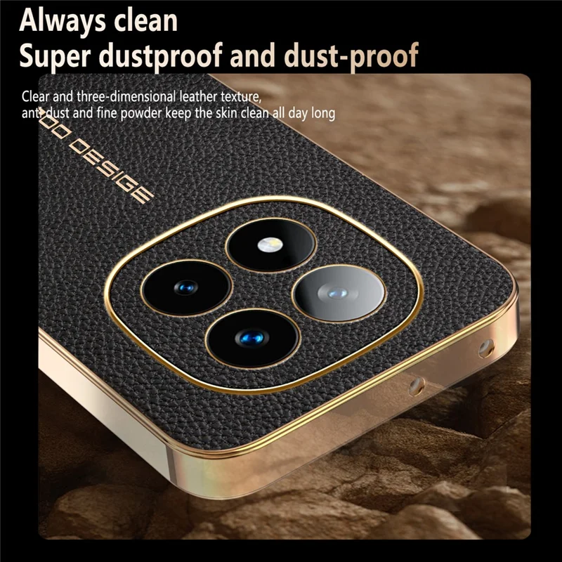 Cover per Xiaomi Redmi Note 14 Pro+ 5G Anti Graffio con Texture Effetto Coccodrillo in TPU e Pelle PU - Nero